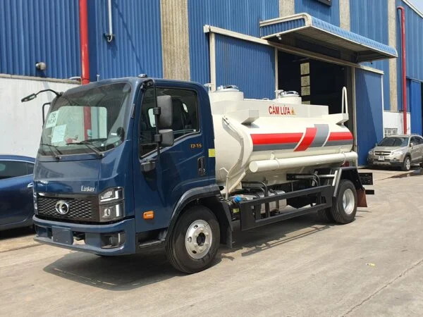 Xe bồn Thaco Linker chở xăng dầu 5 khối (3) Xe bon Thaco Linker cho xang dau 5 khoi 3