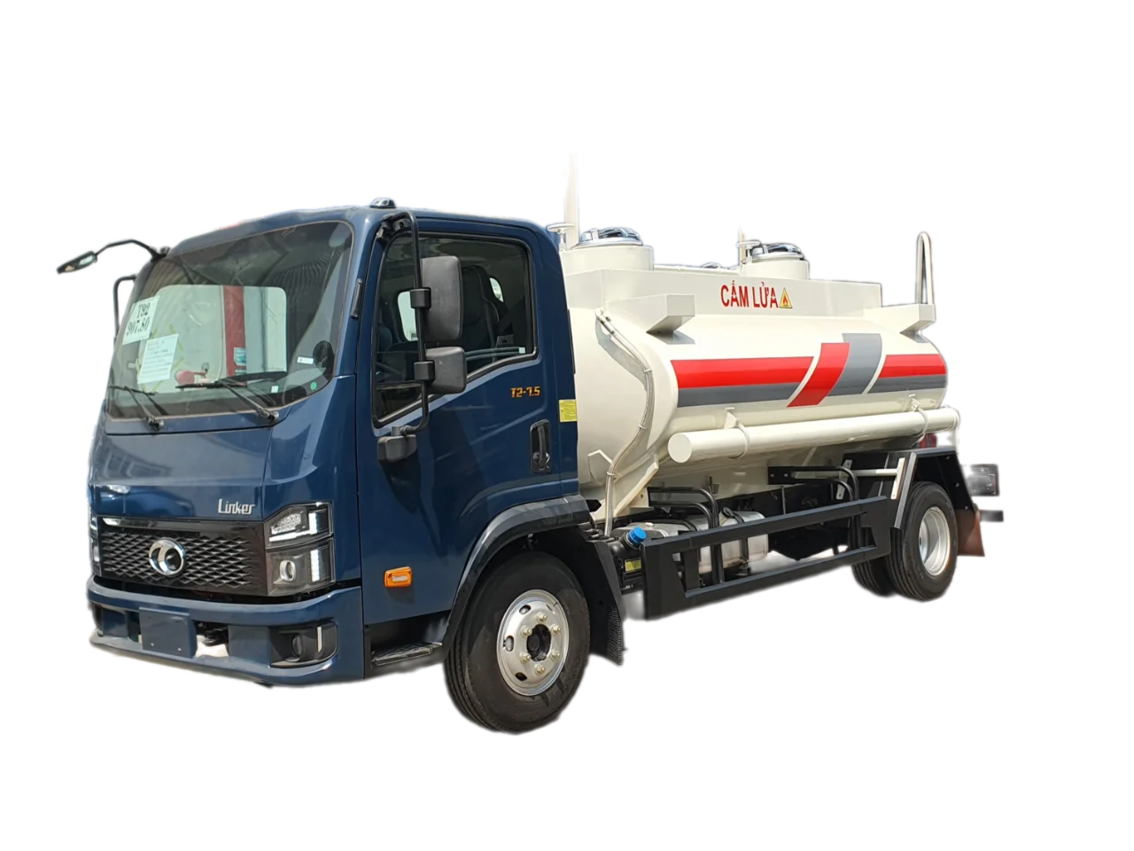 Xe bồn Thaco Linker chở xăng dầu 5 khối (4) Xe bon Thaco Linker cho xang dau 5 khoi 4