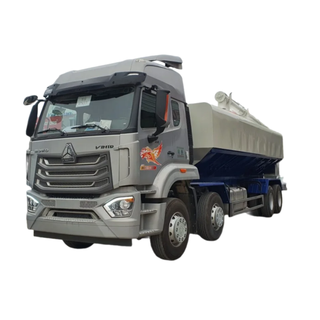 Xe Howo Man 8x4 chở cám 26 khối (5) Xe Howo Man 8x4 cho cam 26 khoi 5