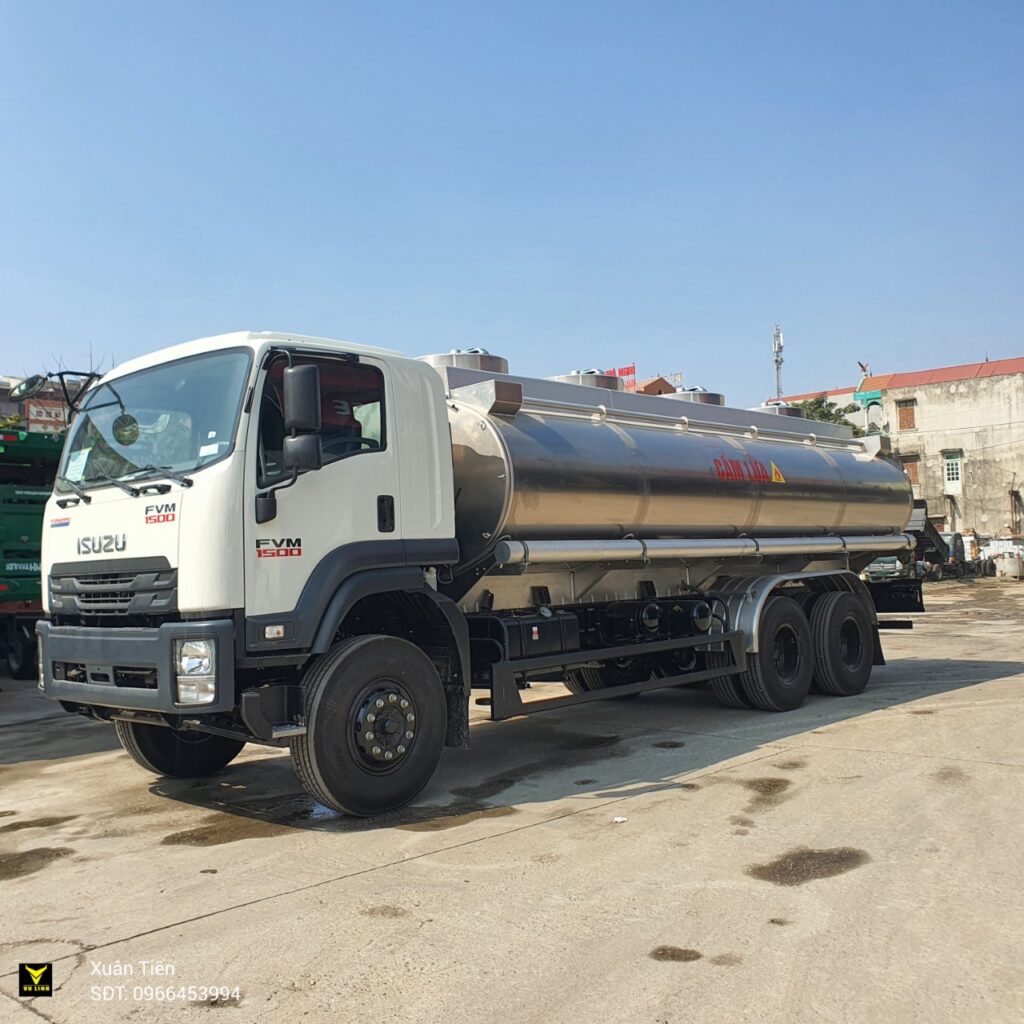 Xe Isuzu Bồn Chở Xăng 20 Khối (3) Xe Isuzu Bon Cho Xang 20 Khoi 3